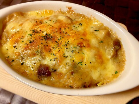 豆乳ホワイトソースのシーフードドリア♡